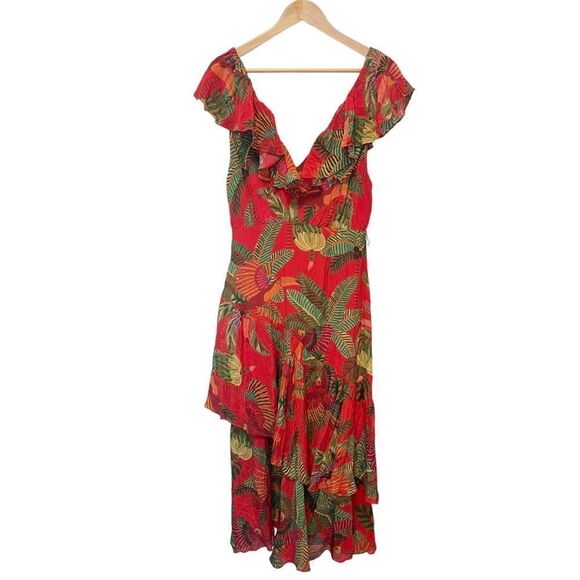 Farm Rio Red Forest Birds without Belt size M - Picture 5 of 13